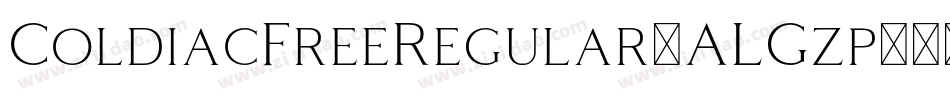 ColdiacFreeRegular-ALGzp字体转换