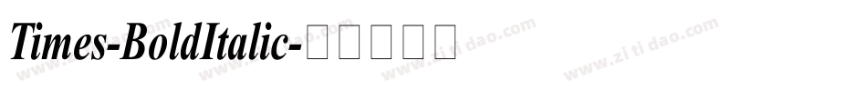 Times-BoldItalic字体转换