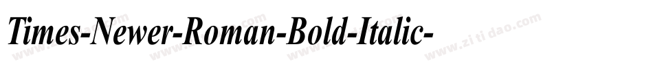 Times-Newer-Roman-Bold-Italic字体转换