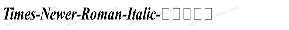 Times-Newer-Roman-Italic字体转换