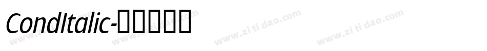 CondItalic字体转换