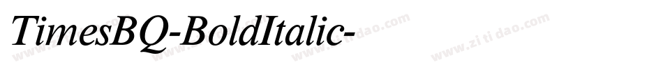 TimesBQ-BoldItalic字体转换