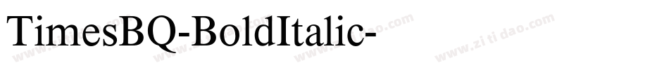 TimesBQ-BoldItalic字体转换