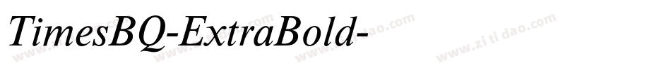 TimesBQ-ExtraBold字体转换