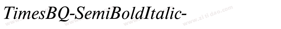 TimesBQ-SemiBoldItalic字体转换
