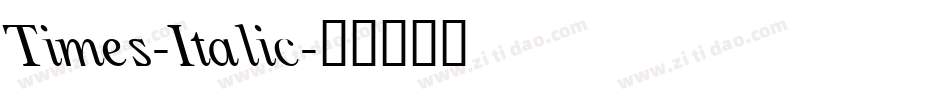 Times-Italic字体转换