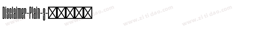 Disclaimer-Plain-3字体转换