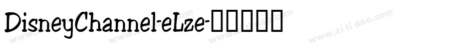 DisneyChannel-eLze字体转换