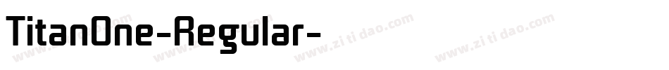 TitanOne-Regular字体转换