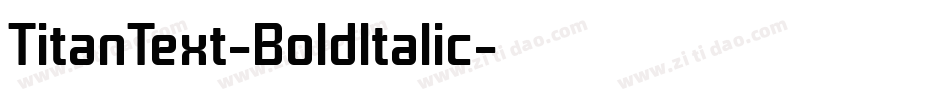 TitanText-BoldItalic字体转换