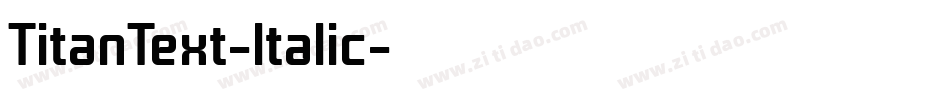 TitanText-Italic字体转换