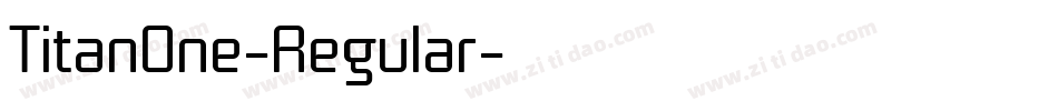 TitanOne-Regular字体转换