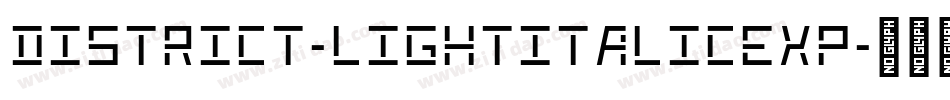 District-LightItalicExp字体转换