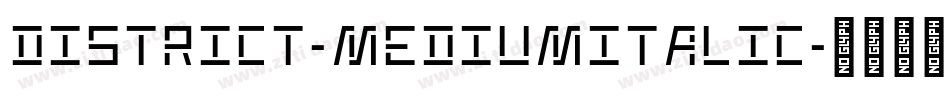 District-MediumItalic字体转换
