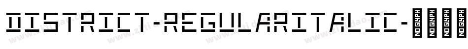 District-RegularItalic字体转换