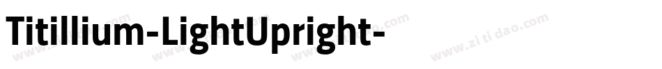 Titillium-LightUpright字体转换