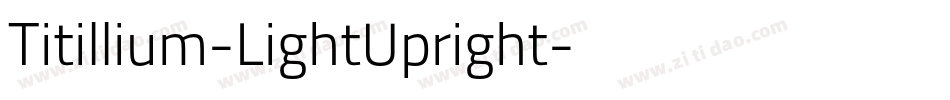 Titillium-LightUpright字体转换