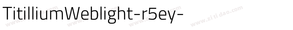 TitilliumWeblight-r5ey字体转换