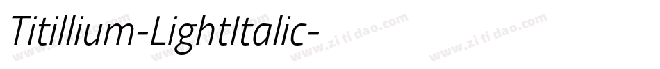 Titillium-LightItalic字体转换