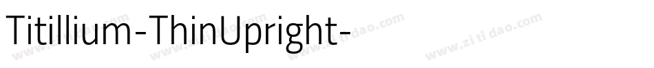 Titillium-ThinUpright字体转换