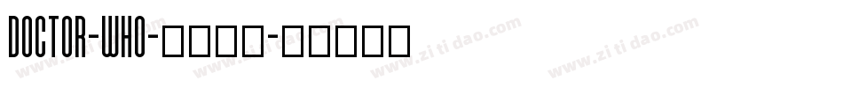 Doctor-Who-2006字体转换
