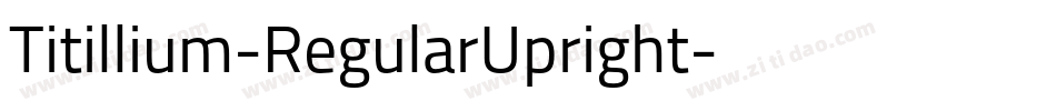 Titillium-RegularUpright字体转换
