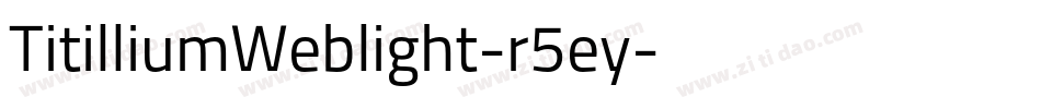 TitilliumWeblight-r5ey字体转换