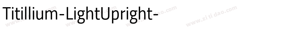 Titillium-LightUpright字体转换