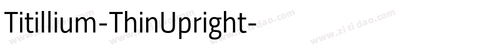 Titillium-ThinUpright字体转换
