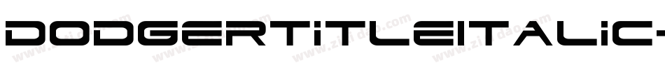 DodgerTitleItalic-qgOr字体转换