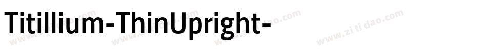 Titillium-ThinUpright字体转换