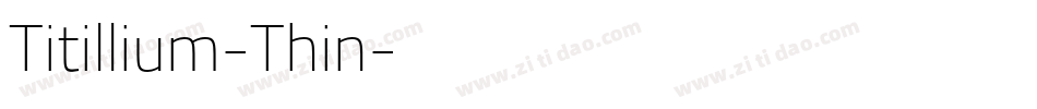Titillium-Thin字体转换
