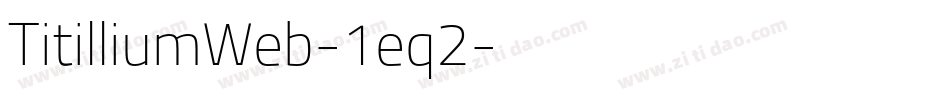 TitilliumWeb-1eq2字体转换