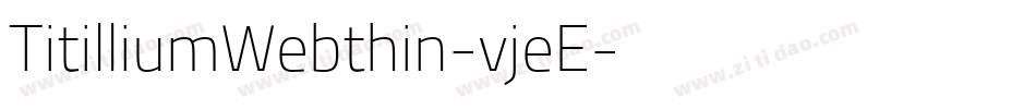 TitilliumWebthin-vjeE字体转换