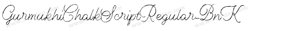 GurmukhiChalkScriptRegular-BnKB字体转换