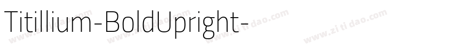 Titillium-BoldUpright字体转换