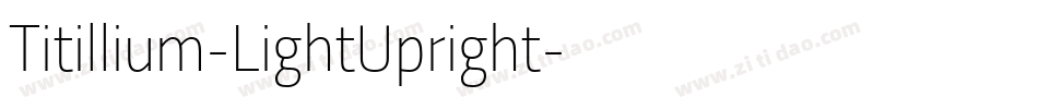 Titillium-LightUpright字体转换