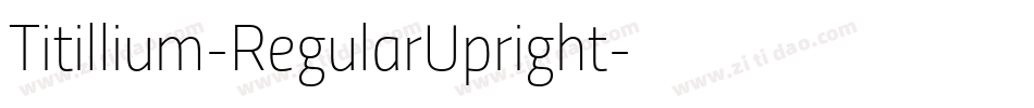 Titillium-RegularUpright字体转换
