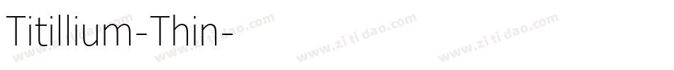 Titillium-Thin字体转换