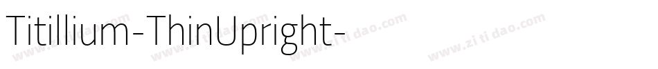 Titillium-ThinUpright字体转换