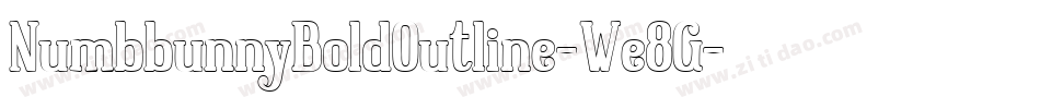 NumbbunnyBoldOutline-We8G字体转换