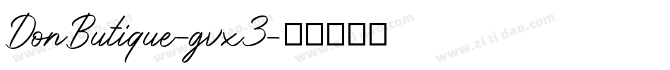 DonButique-gvx3字体转换