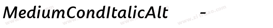 MediumCondItalicAlt手机版字体转换