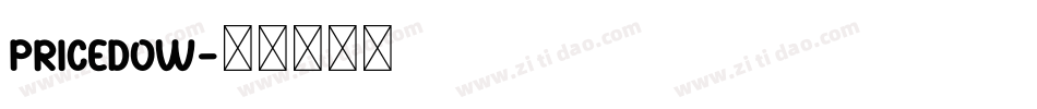PRICEDOW字体转换