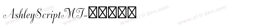 AshleyScriptMT字体转换