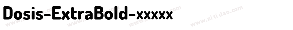 Dosis-ExtraBold字体转换