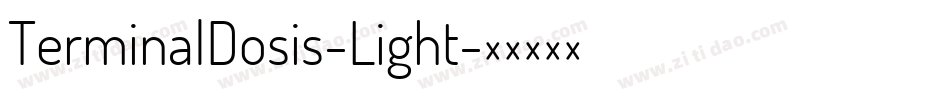 TerminalDosis-Light字体转换