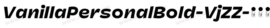 VanillaPersonalBold-VjZZ字体转换