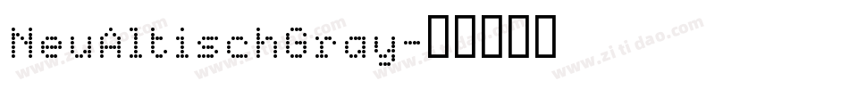 NeuAltischGray字体转换