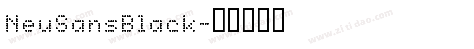 NeuSansBlack字体转换